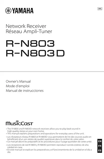 yamaha雅马哈R-N803_R-N803D Owner’s Manual